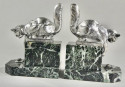 Art Deco Bookends Sculpture of Cats by H. Moreau