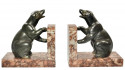 French Art Deco Polar Bear Bookends