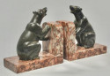 French Art Deco Polar Bear Bookends