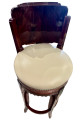 Custom Art Deco Swivel Wood Bar Stool Exotic Woods