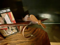 Pre-War Art Deco Wooden Airplane Stand with Picture Frame