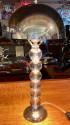 Adnet Designer Art Deco French Table Lamp Chrome Glass