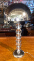  Adnet Designer Art Deco French Table Lamp Chrome Glass