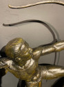 Lucien Gibert Bronze Statue 'The Archer' French Art Deco Sculpture