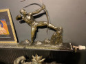 Lucien Gibert Bronze Statue 'The Archer' French Art Deco Sculpture