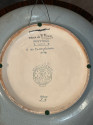Longwy Ceramic Cloisonne Charger Artist Signed French Art Deco