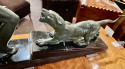 Chiparus 'The Hunter' Large Art Deco Sculpture with Panther 1930