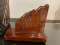 Art Deco Wooden Penguin Bookends