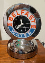 Belfast Glo Dial Sparkling Water Neon Table Clock