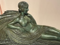 Art Deco Bronze Draped Reclining Woman by Chiparus Darcles