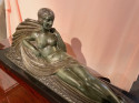 Art Deco Bronze Draped Reclining Woman by Chiparus Darcles