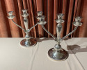 European Art Deco  925 Silver Pair ofCandlesticks