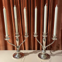European Art Deco  925 Silver Pair of Candlesticks