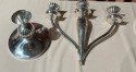European Art Deco  925 Silver Pair of Candlesticks