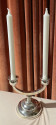 European Art Deco Style Silver Plated Candlesticks