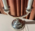 European Art Deco Style Silver Plated Candlesticks