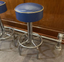 Art Deco Chrome Bar Stools with Original Tops