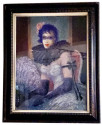 Art Deco Woman in Costume Mask European Vintage