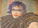 Art Deco Woman in Costume Mask European Vintage