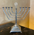 Art Deco Sterling Silver Menorah from Europe