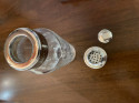 Art Deco Era Cocktail Shaker Silver Topped Crystal