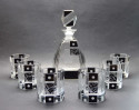 Art Deco Decanter and Whiskey Set in Style of Karl Palda