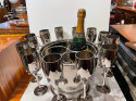 Champagne Service 12 Glasses Restored Art Deco Style