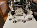 Champagne Service 12 Glasses Restored Art Deco Style