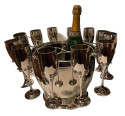 Champagne Service 12 Glasses Restored Art Deco Style
