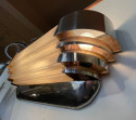 Sabino Art Deco Modernist Stepped Original Nickel Sconces Pair 1930s
