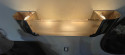 Sabino Art Deco Modernist Stepped Original Nickel Sconces Pair 1930s