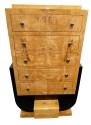 Art Deco Drawers U Shape Base Birdseye Maple
