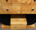 Art Deco Drawers U Shape Base Birdseye Maple