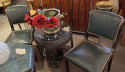 French Style Art Deco Iron and Marble Display Stand
