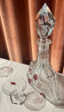 Art Deco Czech Decanter Set and Glasses