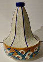 Longwy Art Deco French Cloisonné Ceramic Geometric Gourd ShapeLarge Vase