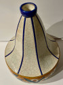 Longwy Art Deco French Cloisonné Ceramic Geometric Gourd ShapeLarge Vase