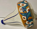 Longwy Art Deco French Cloisonné Ceramic Geometric Gourd ShapeLarge Vase