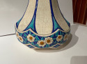 Longwy Art Deco French Cloisonné Ceramic Geometric Gourd ShapeLarge Vase