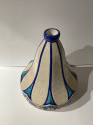 Longwy Art Deco French Cloisonné Ceramic Geometric Gourd ShapeLarge Vase