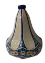 Longwy Art Deco French Cloisonné Ceramic Geometric Gourd ShapeLarge Vase