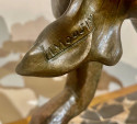 Art Deco Lion Hunter Sculpture signed Limousin 1930s