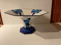 Longwy Jazz Art Deco French Cloisonné Ceramic Large Display Dish