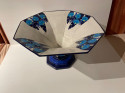 Longwy Jazz Art Deco French Cloisonné Ceramic Large Display Dish