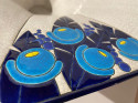 Longwy Jazz Art Deco French Cloisonné Ceramic Large Display Dish