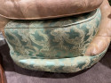 Hollywood Regency Art Deco Brocade Fan Backed Chairs