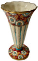 Longwy Art Deco French Cloisonné Ceramic Vase