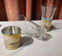 Art Deco Cocktail Shaker Matching Glasses and Ice Bucket Silver Plate