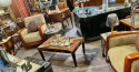 French Style Art Deco Coffee Side Table Marquetry