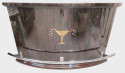 Art Deco Martini Bar Custom Macassar Wood Cabinet